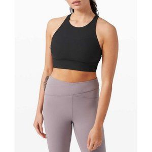 Lululemon Energy Bra High Neck Long Line Black Size 4